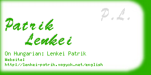 patrik lenkei business card